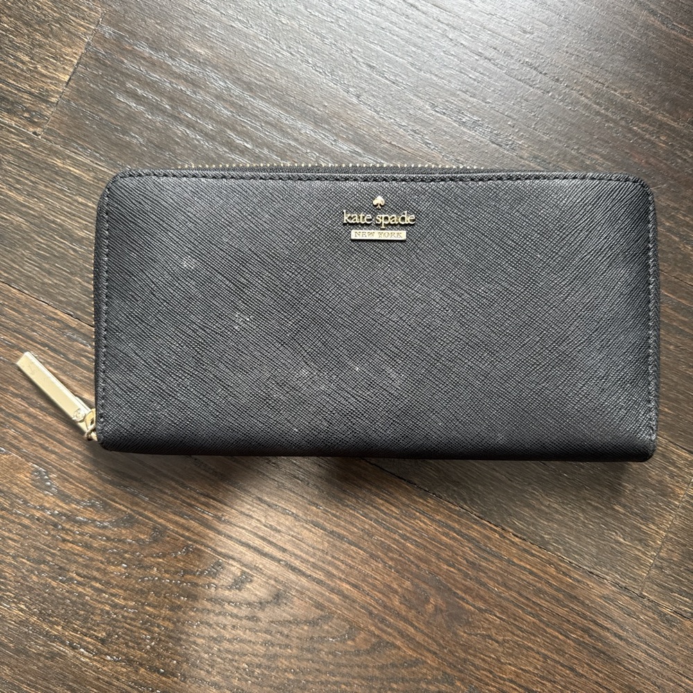 Kate Spade Black Zip-Around Wallet